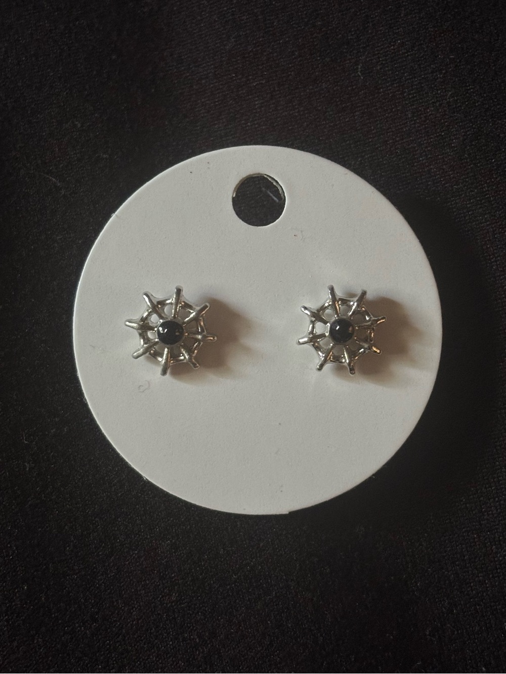 spiderweb stud earrings